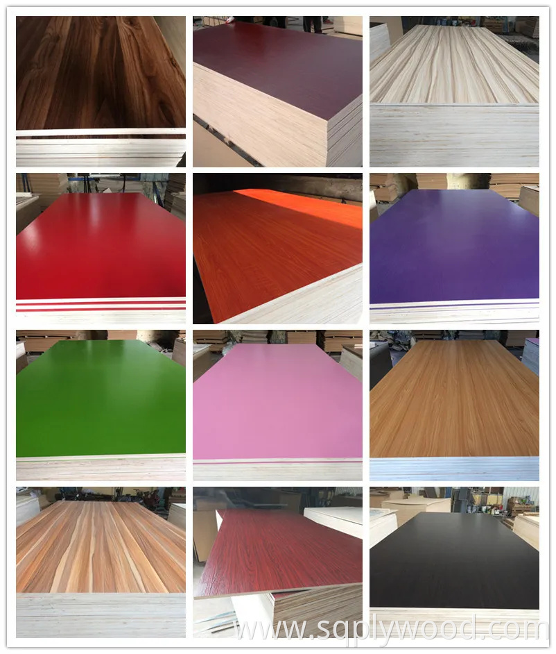 E0/E1/E2/Embossed/UV Glossy/Teak/ Melamine/Wood Veneer Wood Grain/ Solid Color Laminate Panels/Sheet/Timber MDF for Decorative/Furniture/Building/Construction